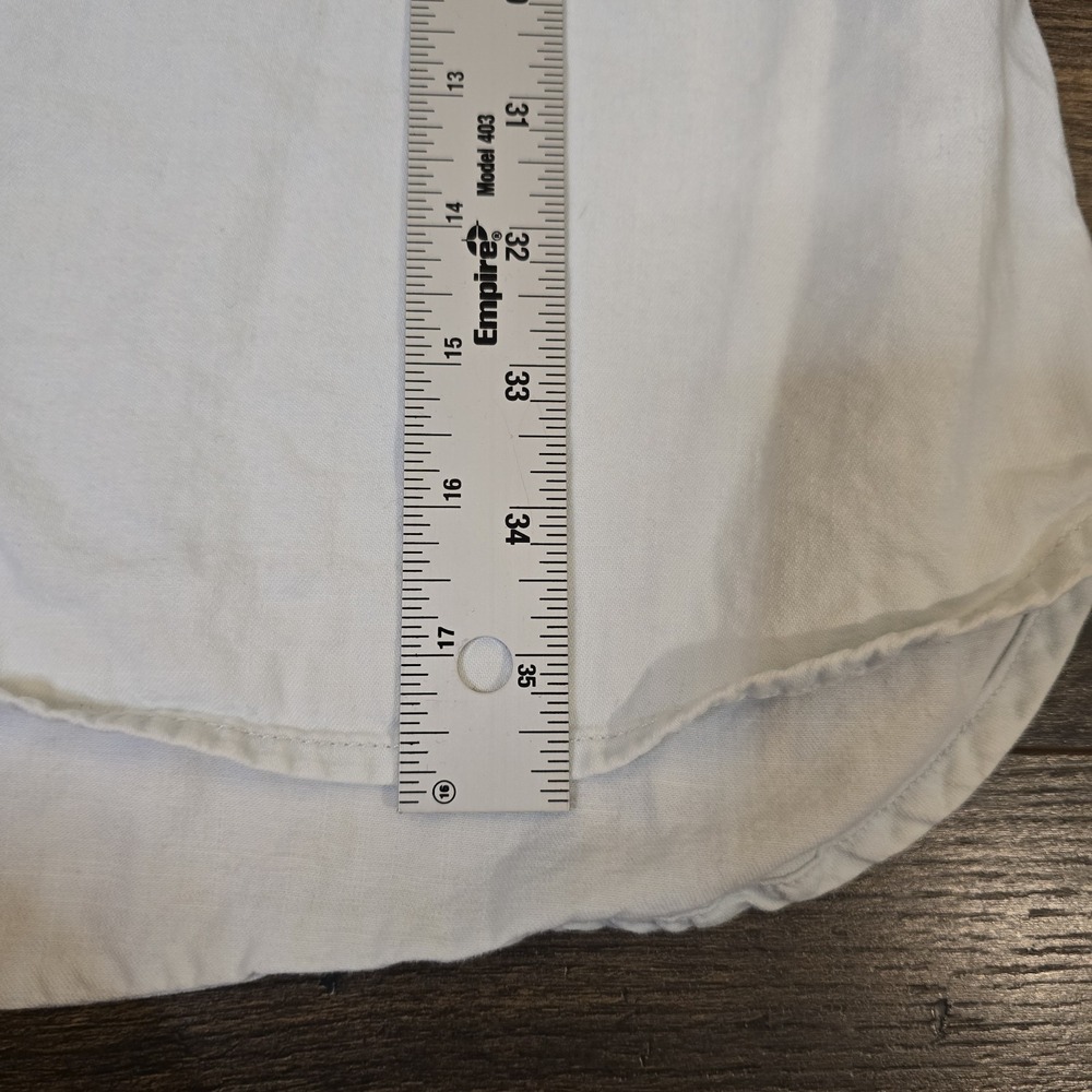 GAP Denim Shirtdress M Bleached Chambray Summer Beach Preppy Button Down Casual - Picture 10 of 10